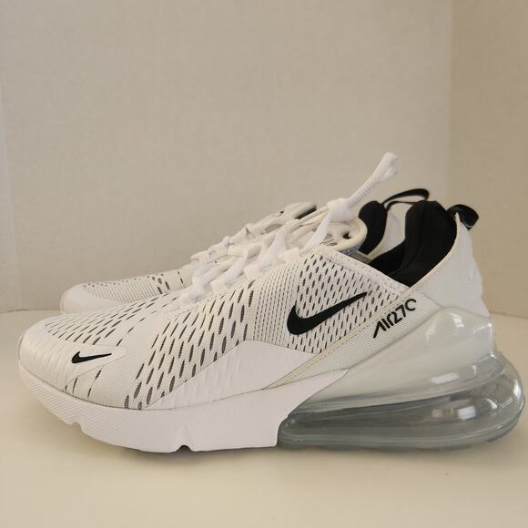 Nike Men\'s Air Max 270 Shoes, White/Black-White, 8.5 main image 10